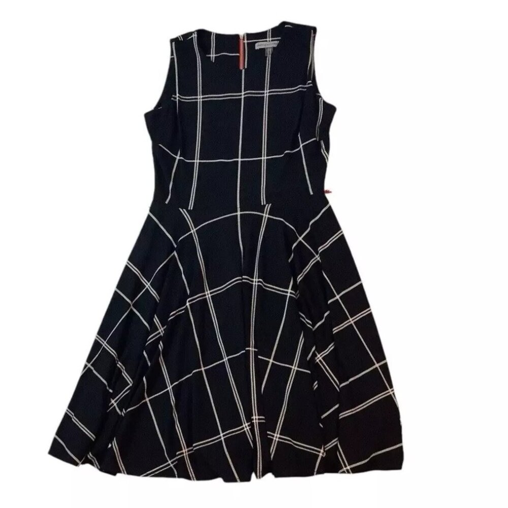 Danny and Nicole Black Sleeveless Fit and Flare Dress Womens Size 6